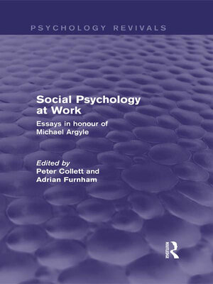 cover image of Social Psychology at Work (Psychology Revivals)